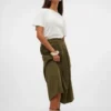 Vmvienna Midi-Rock aus Cord mit hoher Taille