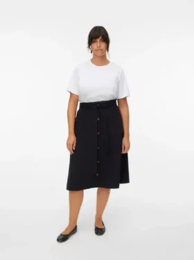Vmvilja Cord-Midirock mit hoher Taille