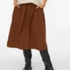 Vmvilja Cord-Midirock mit hoher Taille