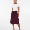 Vmvilja Midi-Rock aus Cord mit hoher Taille