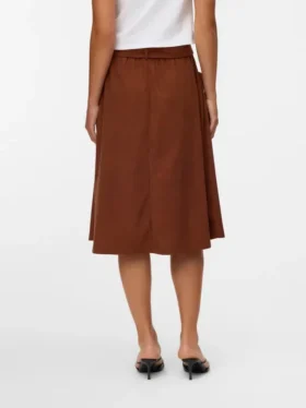 Vmvilja Midi-Rock aus Cord mit hoher Taille