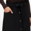 Vmvilja Midi-Rock aus Cord mit hoher Taille